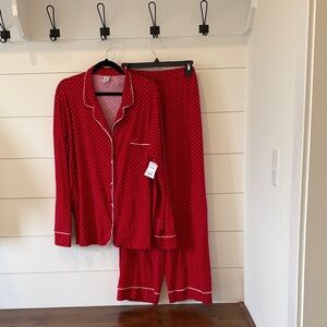 Liz Claiborne Red and White Polka Dot Sleepwear